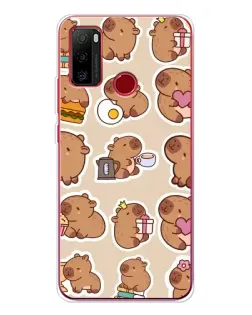 Чехол для Ulefone Note 10 с картинкой «Капибары паттерн»