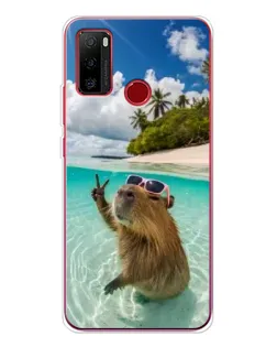Чехол для Ulefone Note 10 с картинкой «Капибара на море»