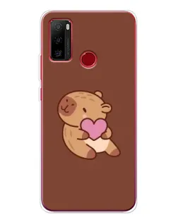 Чехол для Ulefone Note 10 с картинкой «Капибара с сердцем»
