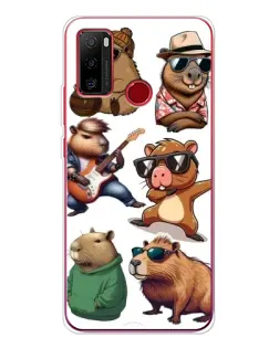 Чехол для Ulefone Note 10 с картинкой «Крутые капибары музыканты»
