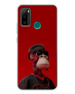 Чохол для Ulefone Note 10P з картинкою «Bored Ape в червоному»