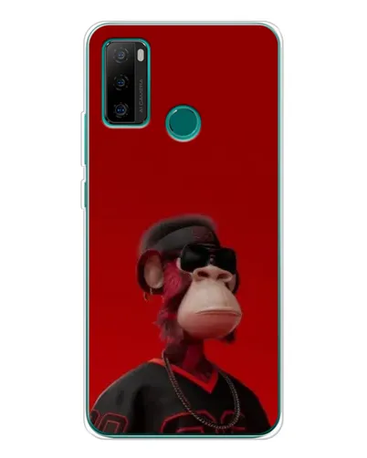 Чохол для Ulefone Note 10P з картинкою «Bored Ape в червоному»