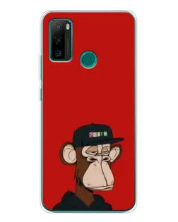 Чохол для Ulefone Note 10P з картинкою «Bored Ape — червоний фон»