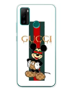 Чохол для Ulefone Note 10P з картинкою «Міккі Маус Gucci — смуги»