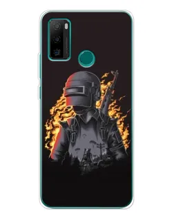 Чохол для Ulefone Note 10P з картинкою «PUBG — вогняний силует»
