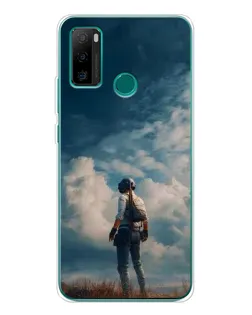 Чохол для Ulefone Note 10P з картинкою «Герой PUBG на скелі»