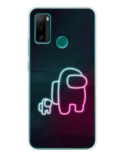 Чохол для Ulefone Note 10P з картинкою «Among Us неон-арт»