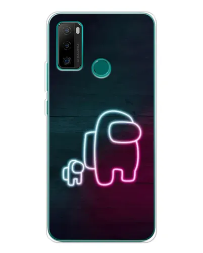 Чохол для Ulefone Note 10P з картинкою «Among Us неон-арт»