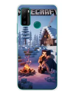 Чохол для Ulefone Note 10P з картинкою «Зимовий Minecraft»
