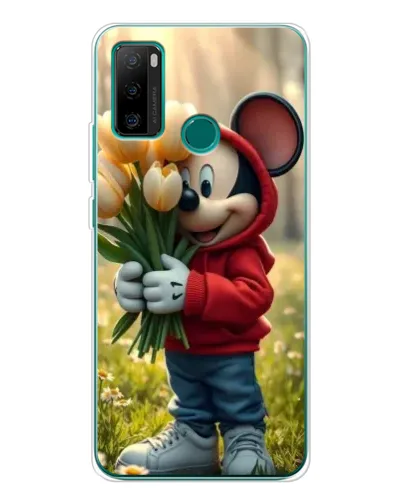 Чехол для Ulefone Note 10P с картинкой «Микки с тюльпанами»
