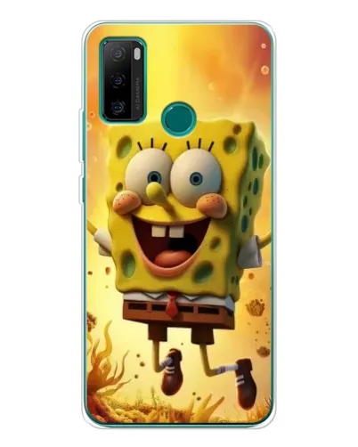 Чехол для Ulefone Note 10P с картинкой «Губка Боб прыгает»