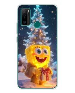 Чехол для Ulefone Note 10P с картинкой «Рождественский Спанч Боб»
