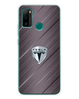 Чехол для Ulefone Note 10P с картинкой «Металлическая текстура Tesla»
