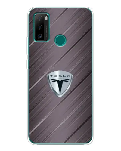 Чехол для Ulefone Note 10P с картинкой «Металлическая текстура Tesla»