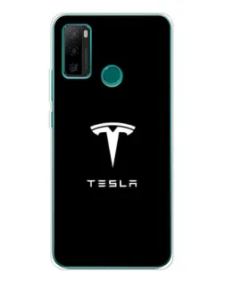 Чехол для Ulefone Note 10P с картинкой «Tesla White Logo»