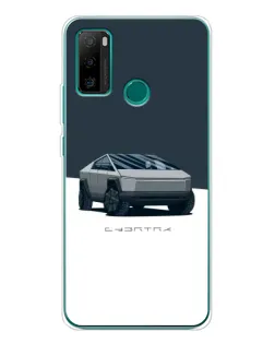 Чехол для Ulefone Note 10P с картинкой «Серебристый Cybertruck Tesla»