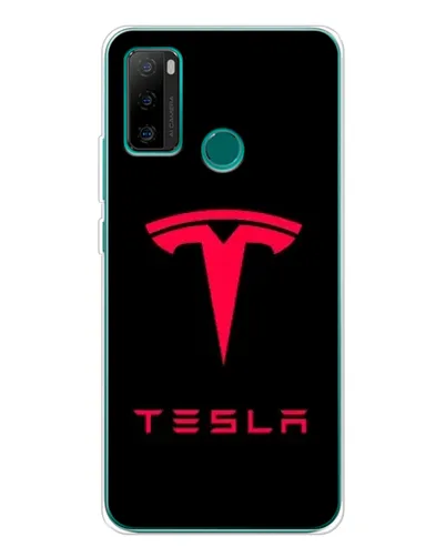 Чехол для Ulefone Note 10P с картинкой «Tesla Red Logo»