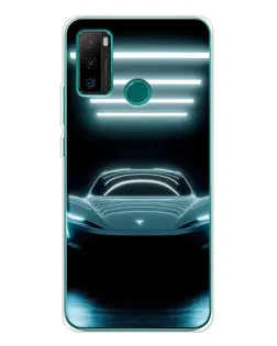 Чехол для Ulefone Note 10P с картинкой «Tesla в неоне»