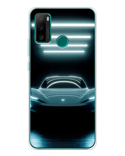 Чехол для Ulefone Note 10P с картинкой «Tesla в неоне»