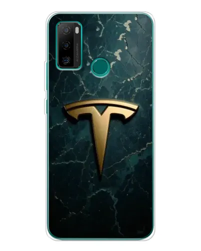Чехол для Ulefone Note 10P с картинкой «Мраморная Tesla Gold»