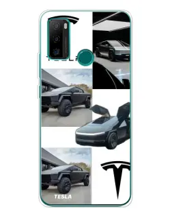 Чехол для Ulefone Note 10P с картинкой «Коллаж Cybertruck Tesla»