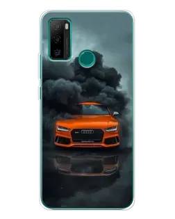 Чохол для Ulefone Note 10P з картинкою «Audi у хмарах диму»