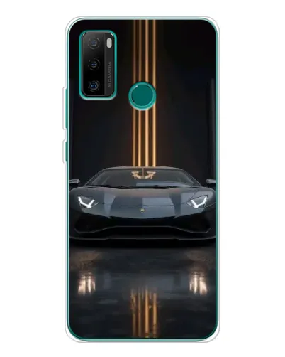 Чехол для Ulefone Note 10P с картинкой «Lamborghini золотые линии»