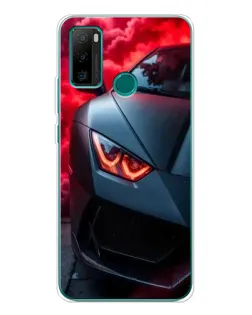 Чехол для Ulefone Note 10P с картинкой «Lamborghini красное сияние»