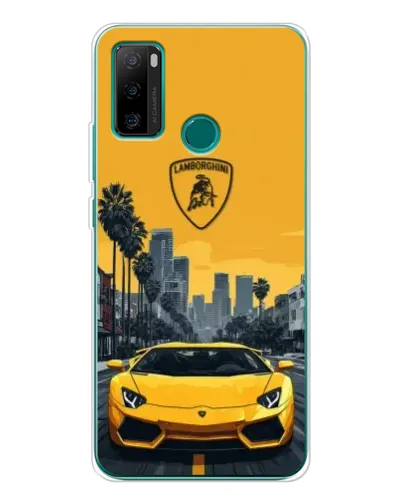 Чехол для Ulefone Note 10P с картинкой «Желтый Lamborghini город»