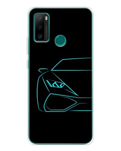 Чехол для Ulefone Note 10P с картинкой «Голубой силуэт Lamborghini»