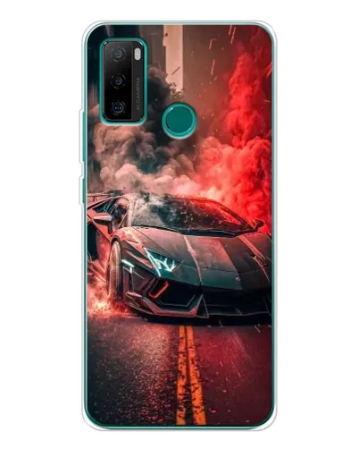 Чехол для Ulefone Note 10P с картинкой «Lamborghini красный дым»
