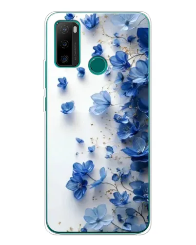 Чохол для Ulefone Note 10P з картинкою «Блакитний квітковий каскад»