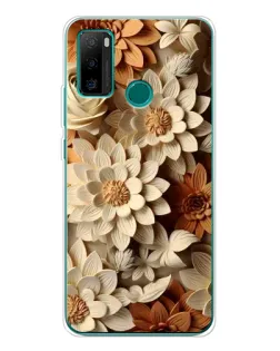 Чохол для Ulefone Note 10P з картинкою «Бежевий флористичний декор» Чохол для Ulefone Note 10P з картинкою «Бежевий флористичний декор»