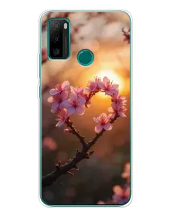 Чохол для Ulefone Note 10P з картинкою «Рожевий цвіт сердечко на тлі заходу» Чохол для Ulefone Note 10P з картинкою «Рожевий цвіт сердечко на тлі заходу»