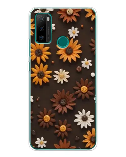 Чохол для Ulefone Note 10P з картинкою «Візерунок з маленьких соняшників»