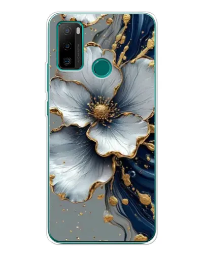 Чохол для Ulefone Note 10P з картинкою «Біла квітка та золотий флюїд»