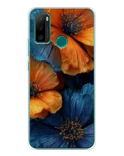 Чохол для Ulefone Note 10P з картинкою «Яскрава синьо-помаранчева флора» Чохол для Ulefone Note 10P з картинкою «Яскрава синьо-помаранчева флора»