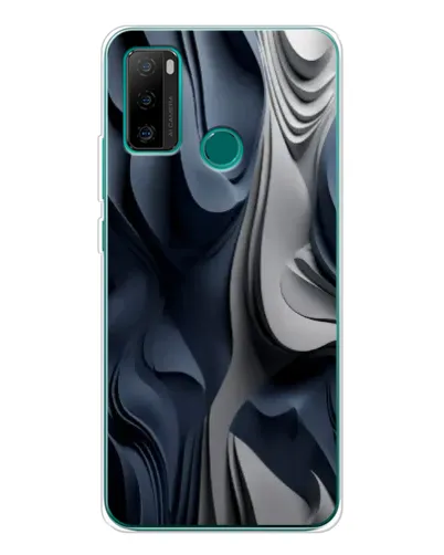 Чохол для Ulefone Note 10P з картинкою «Об'ємні сині складки»