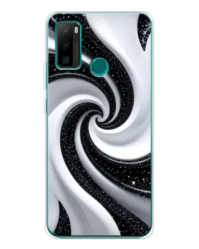Чохол для Ulefone Note 10P з картинкою «Чорно-біла спіраль»