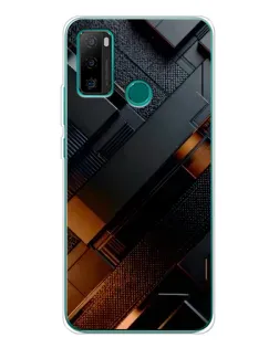 Чохол для Ulefone Note 10P з картинкою «Чорні геометричні блоки»