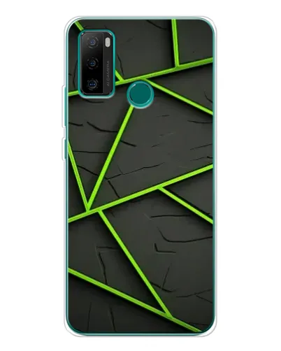 Чохол для Ulefone Note 10P з картинкою «Зелені геометричні лінії»