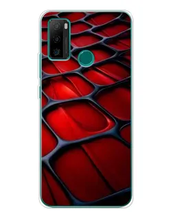 Чохол для Ulefone Note 10P з картинкою «Червона глянцева сітка»