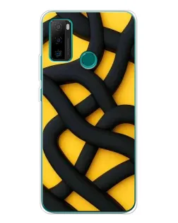 Чохол для Ulefone Note 10P з картинкою «Чорне жовте переплетення»