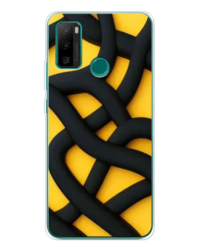 Чохол для Ulefone Note 10P з картинкою «Чорне жовте переплетення»