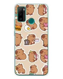 Чохол для Ulefone Note 10P з картинкою «Капібари паттерн»