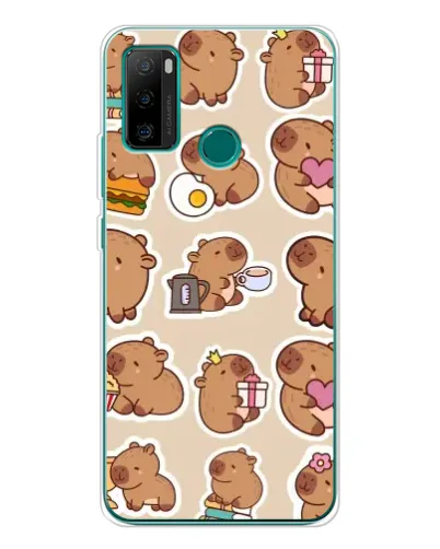 Чохол для Ulefone Note 10P з картинкою «Капібари паттерн»