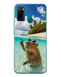 Чохол для Ulefone Note 10P з картинкою «Капібара на морі»