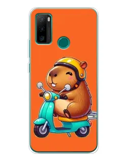Чохол для Ulefone Note 10P з картинкою «Капібара на скутері»