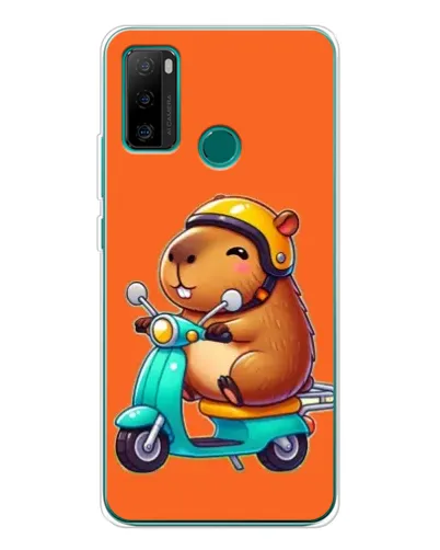 Чохол для Ulefone Note 10P з картинкою «Капібара на скутері»