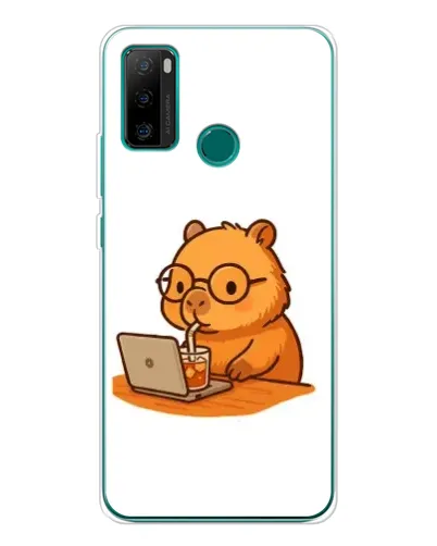 Чохол для Ulefone Note 10P з картинкою «Капібара з ноутбуком»
